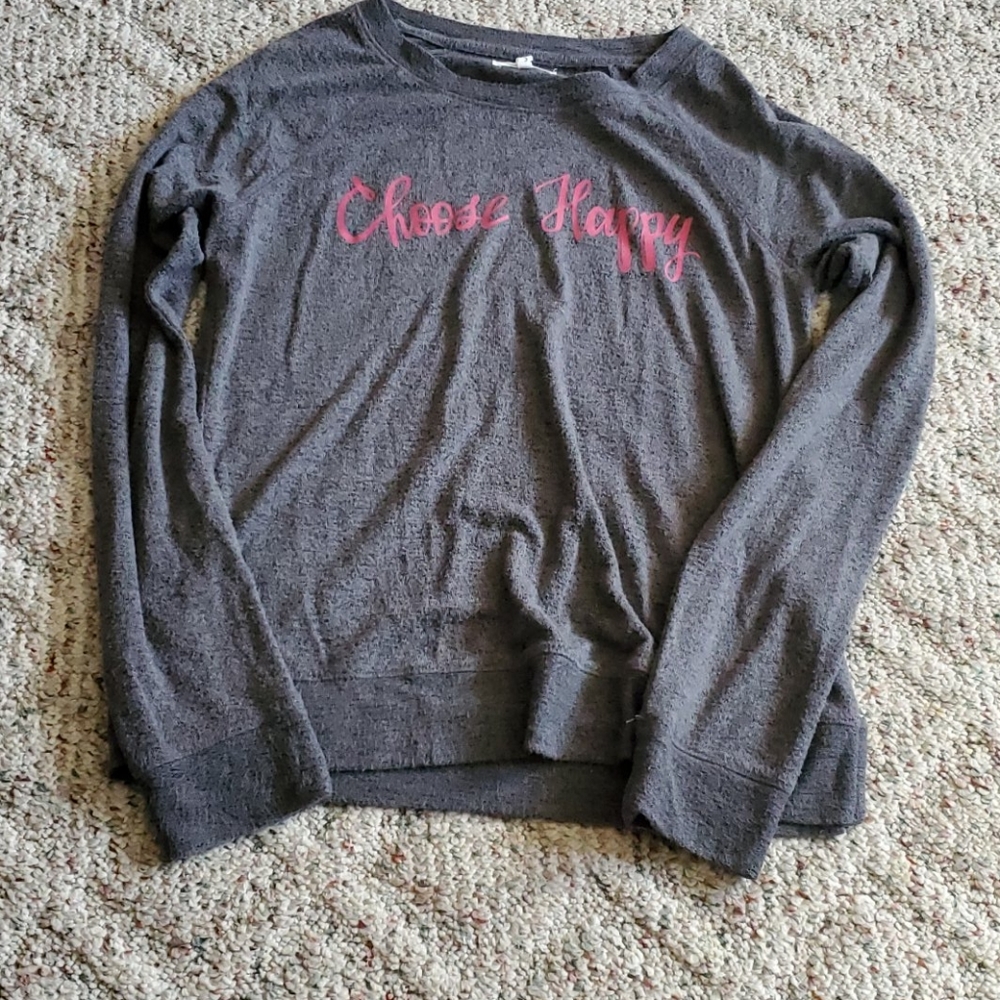 Choose happy crew neck